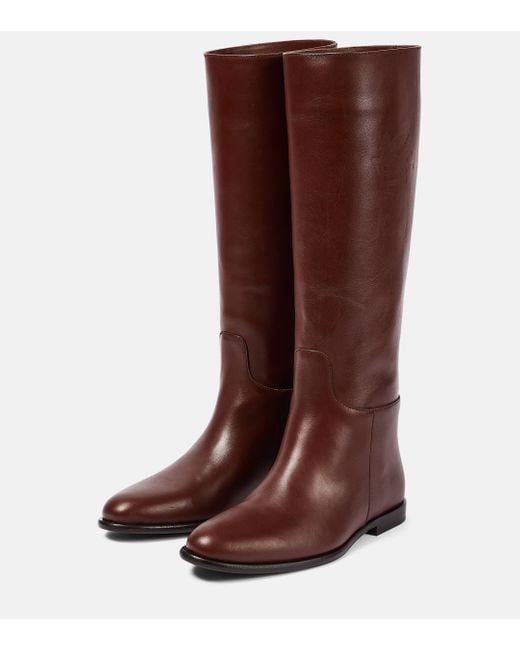 Etro Brown Leather High-knee Boots