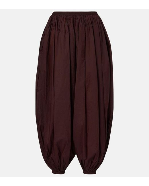 Alaïa Purple Draped Balloon Pants