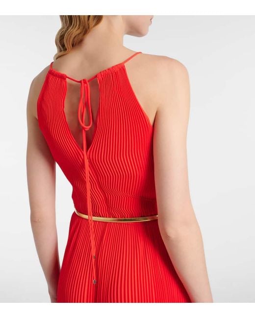 Max Mara Red Elegante Maxikleid Gersa
