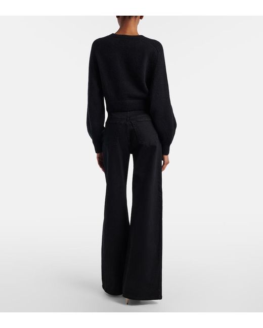 Khaite Blue Dane High-Rise Wide-Leg Jeans