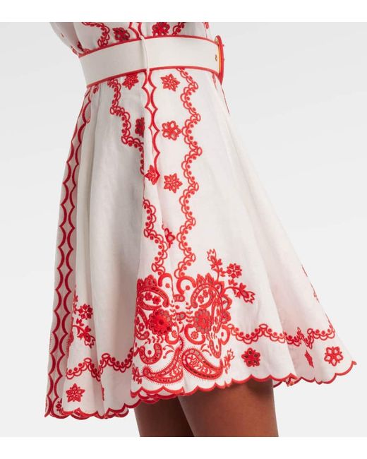 Abito Corto Lucky di Zimmermann in Red