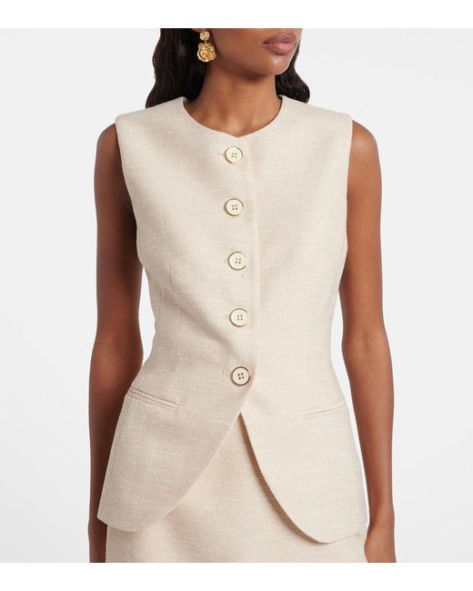 Rebecca Vallance Natural Winnie Tweed Vest