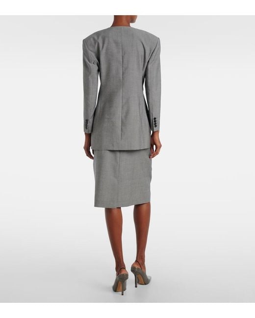 Calvin Klein Gray Parker Wool Jacket