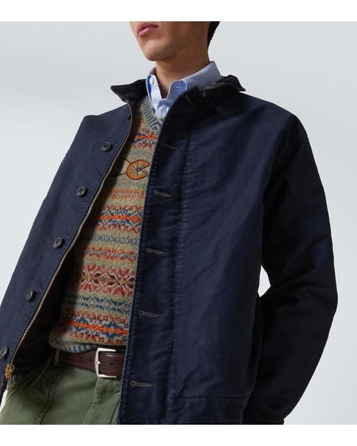 【新品】RRL Jungle Cloth Deck Jacket 未使用 L RRL Jungle Cloth Deck Jacket in Blue for Men | Lyst