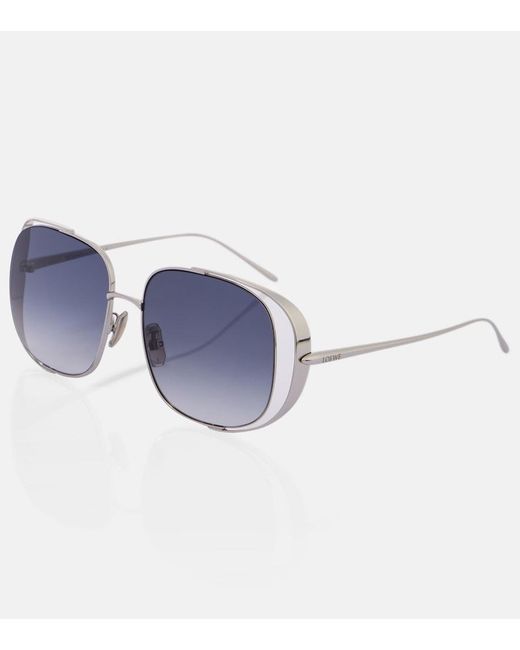 Loewe Blue Cutout Square Sunglasses