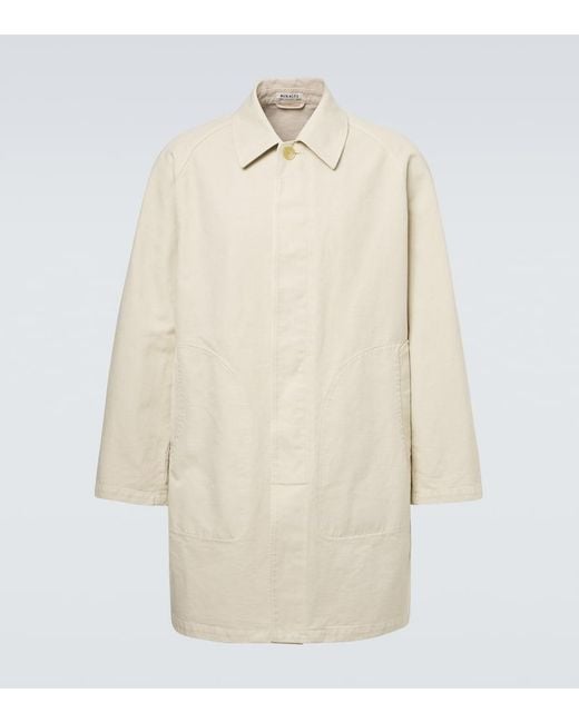 Auralee Natural Cotton Twill Coat for men