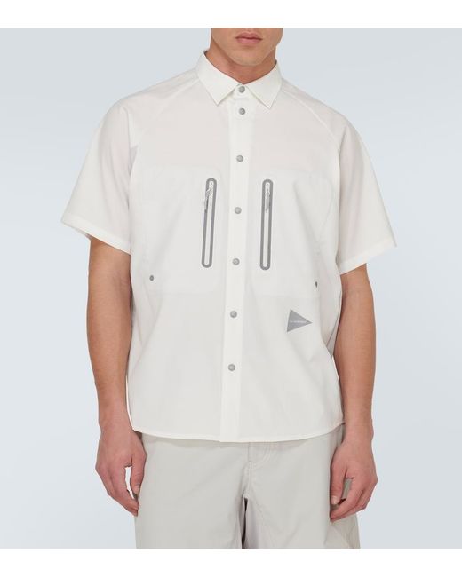 And Wander White Technical Shirt for men