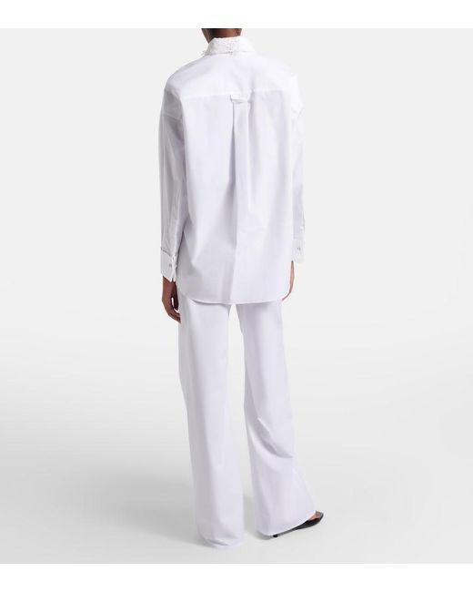 Dorothee Schumacher White Poplin Power Ii Cotton Poplin Wide-Leg Pants