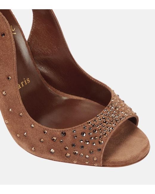 Christian Louboutin Multicolor Nudes Degrachick Suede Sandals
