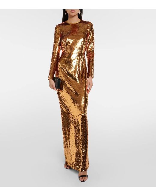 Dolce & Gabbana Metallic Sequined Gown