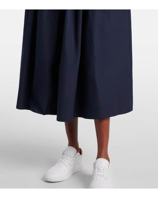 Gabriela Hearst Blue Chiara Cotton Poplin Midi Skirt