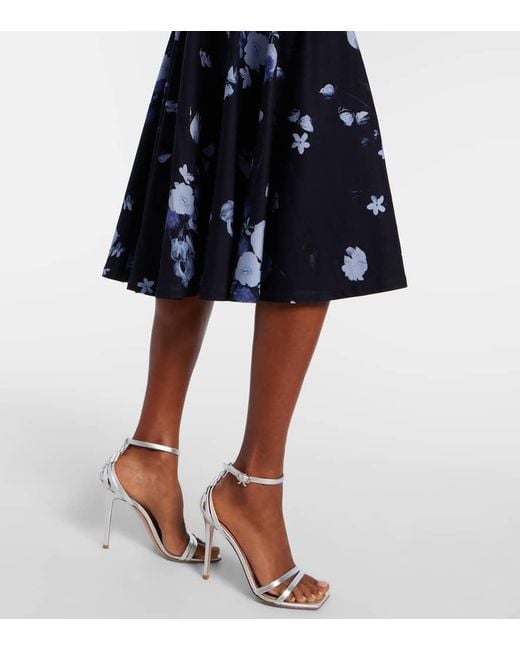 Erdem Blue Midikleid Aus Jersey