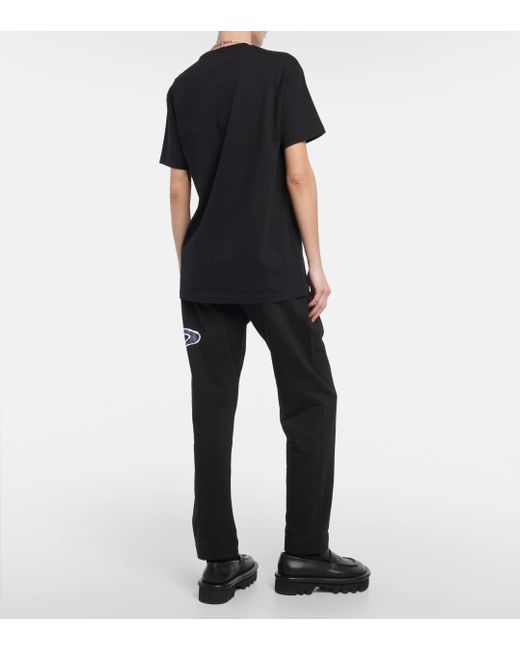 T-shirt Orb imprime en coton Vivienne Westwood en coloris Black