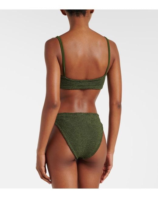 Hunza G Green Cassie Beaded Bikini