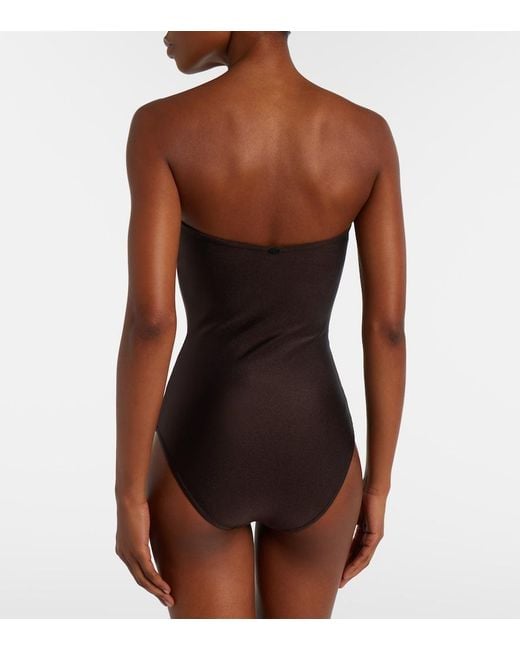 Adriana Degreas Black Deco Solid Embellished Swimsuit