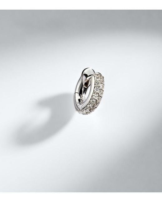 Spinelli Kilcollin White Macro Hoop Mini 18Kt Single Earring With Diamonds for men