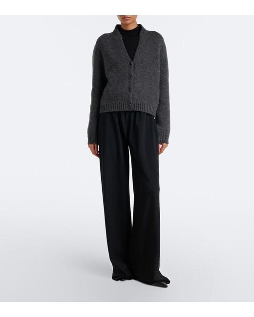 The Row Black Poynta Cashmere Cardigan