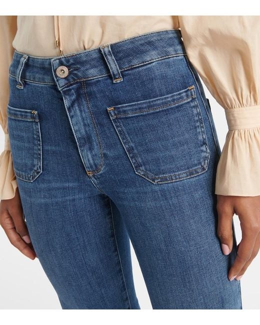 AG Jeans Blue Vicky Flared Jeans