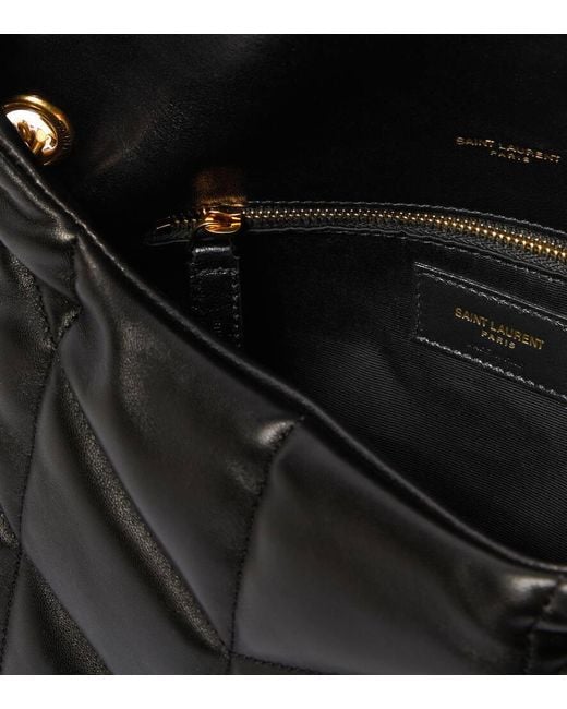 Bolso Al Hombro Puffer Small De Piel Saint Laurent de color Black