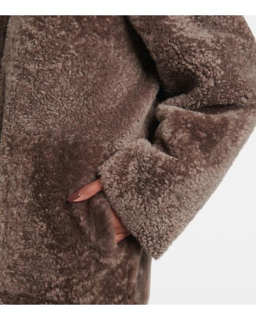 Joseph Brown Reversible Shearling And Leather Hooded Coat