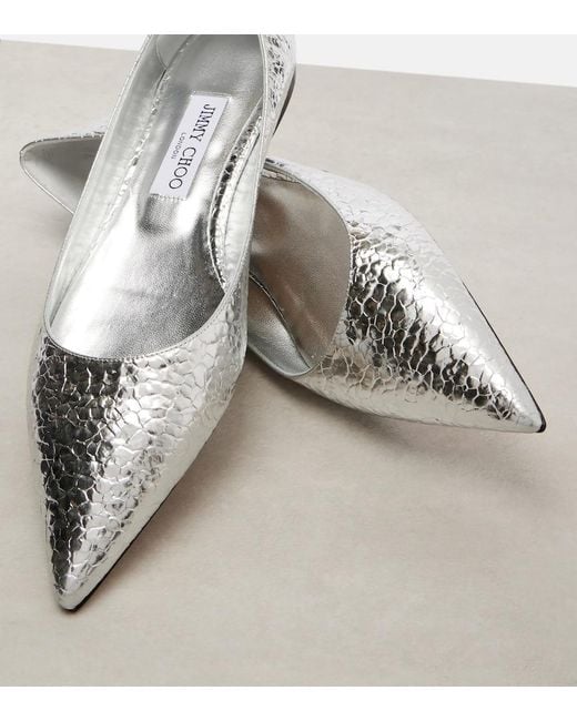 Jimmy Choo White Love Ballet Flats