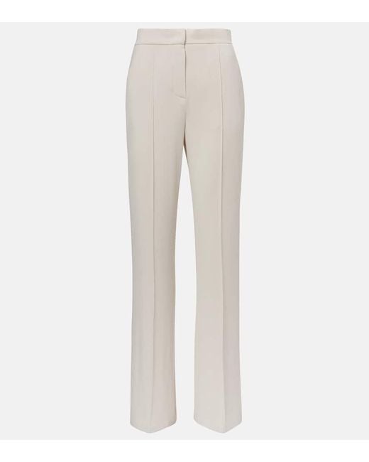 Max Mara Natural Dinda High-Rise Jersey Straight Pants