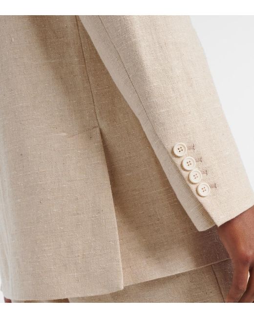Brunello Cucinelli Natural Linen-Blend Blazer
