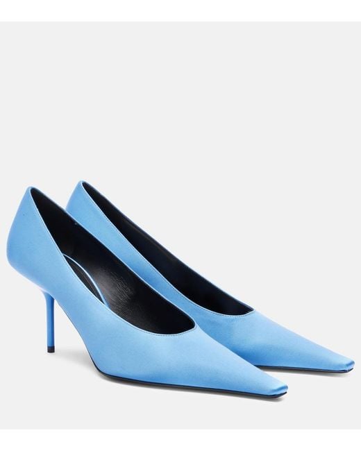 Victoria Beckham Blue Satin Pumps