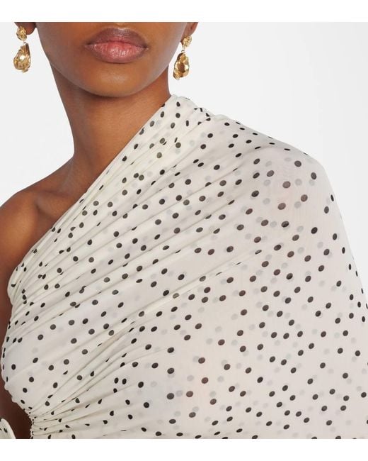 Magda Butrym Natural Verziertes One-Shoulder-Top