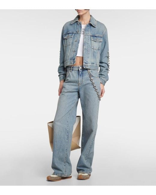 Loewe Chain Denim Jacket in Blue Lyst