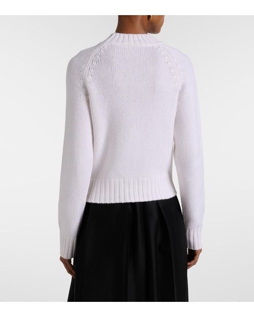 Vince White Wool And Cashmere Sweater