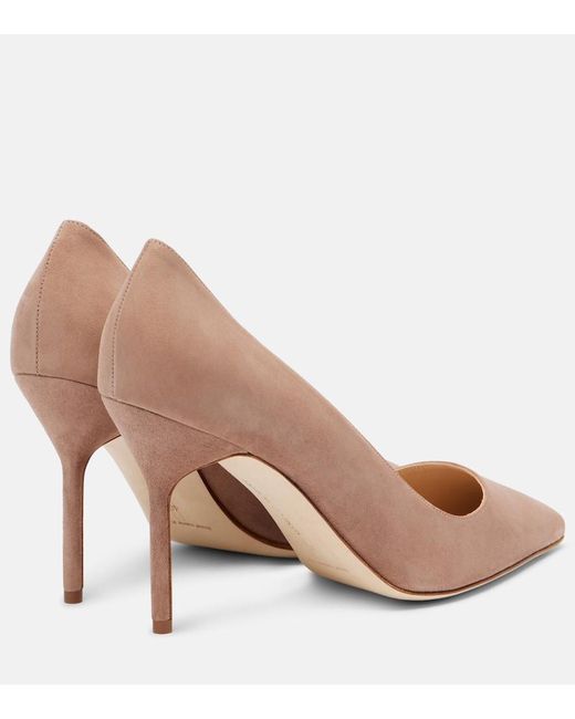 Manolo Blahnik Natural Bb 90 Suede Pumps