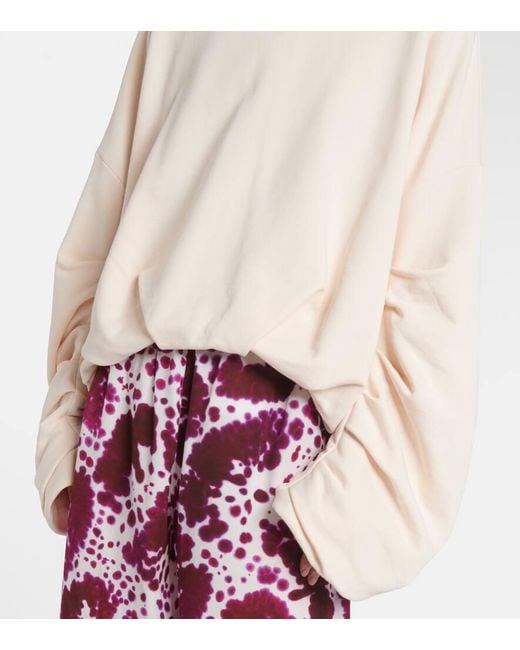 Dries Van Noten Natural Sweatshirt Aus Baumwolle