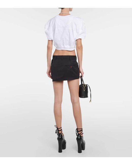 Vivienne Westwood Orb Cropped Cotton Jersey T-Shirt in White | Lyst