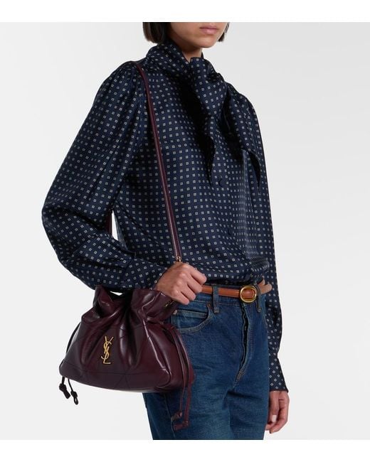 Saint Laurent Red Jamie Small Leather Shoulder Bag