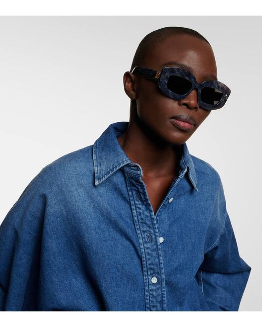 Loewe Gray Anagram Oversized Sunglasses