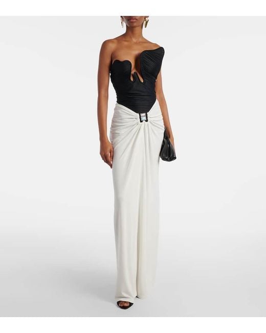 Christopher Esber Black Salacia Ruched Top