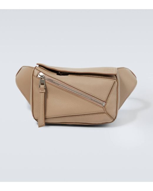 Loewe Puzzle Mini Leather Belt Bag in Natural for Men Lyst UK