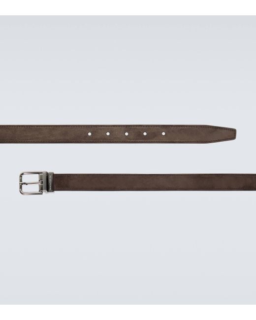 Dolce & Gabbana Brown 25mm Suede Belt for men