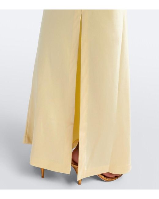 retroféte White Ester Halterneck Satin Gown