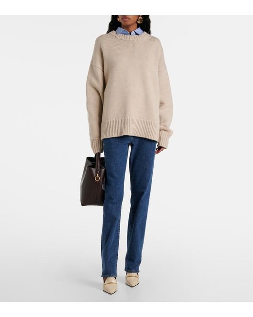 FRAME Blue The Ruler High-Rise Straight Jeans