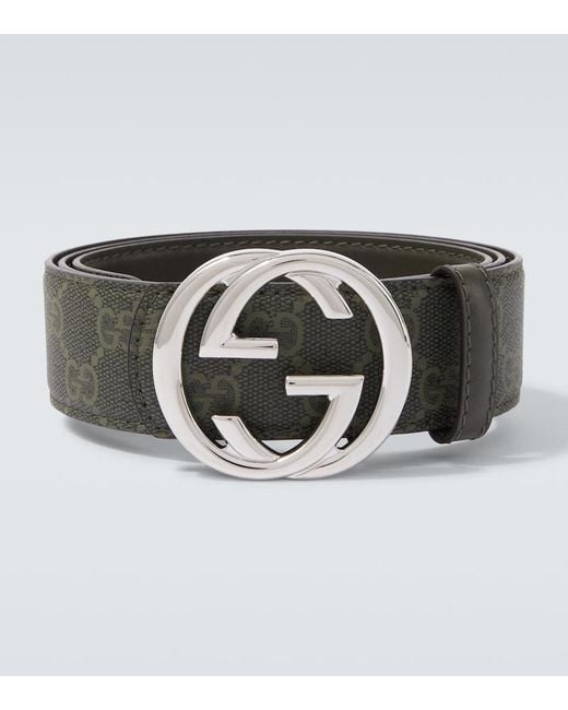 Gucci Metallic Gg Reversible Leather Belt for men