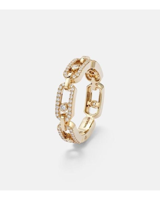 Messika White Move Link 18Kt Ring With Diamonds