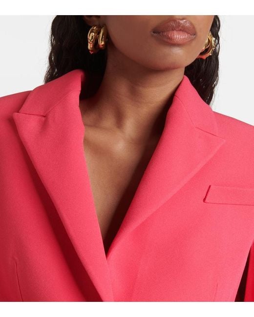 Safiyaa Pink Hadley Caped Blazer