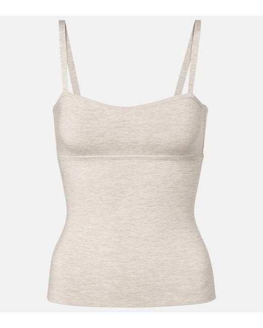 Max Mara White Epica Wool-Blend Top