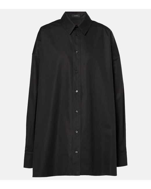 Wardrobe NYC Black Oversized Cotton Shirtdress