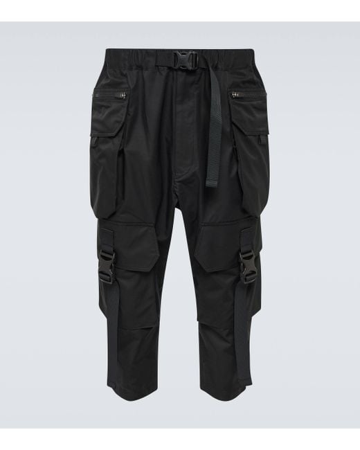 Junya Watanabe Black Cotton-blend Gabardine Cargo Pants for men