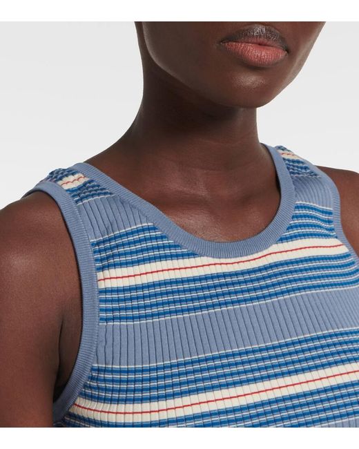 Prada Blue Top Aus Baumwolle