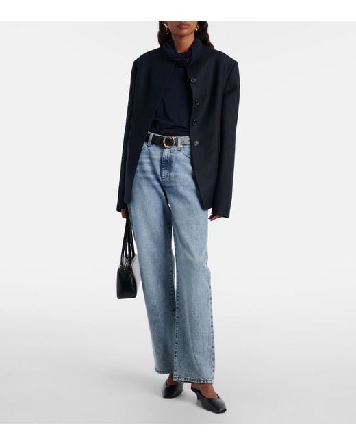TOVE Blue Lisette Jersey Turtleneck Top