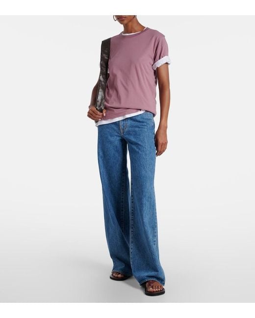 SLVRLAKE Denim Blue Eva High-Rise Wide-Leg Jeans